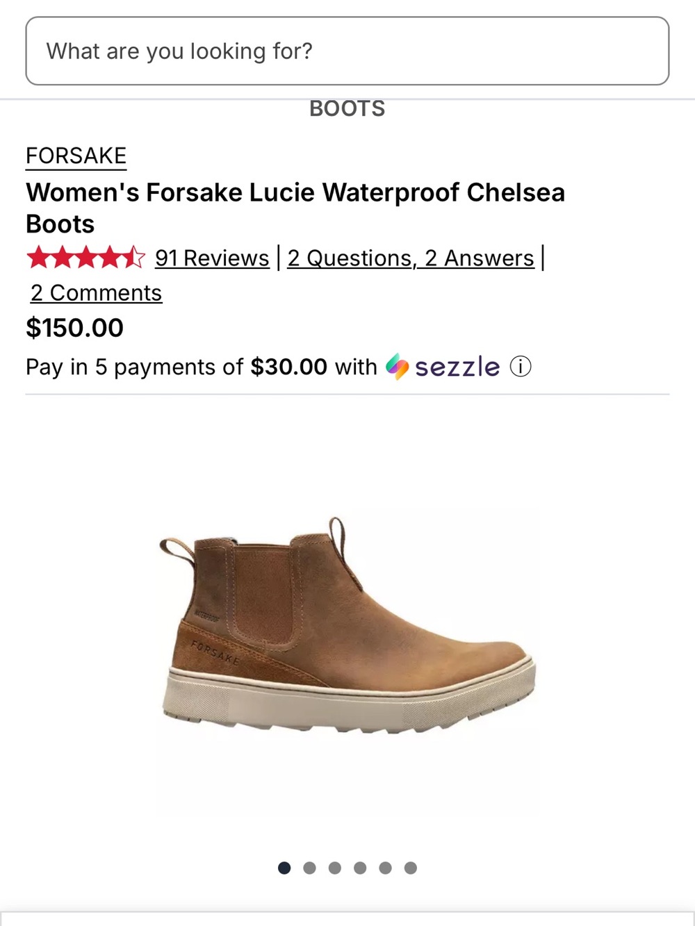 Women's Forsake Lucie Waterproof Chelsea Boot - Brown